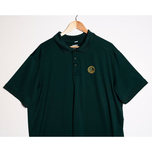 Lands End Mens SS Varuna Polo Shirt Green - Picture 3 of 7